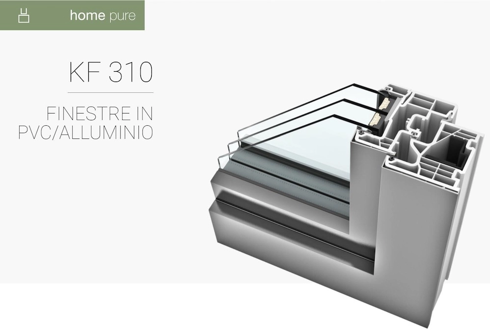 finestra pvc alluminio kf310 pure