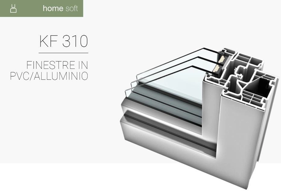 finestra pvc alluminio kf310 soft