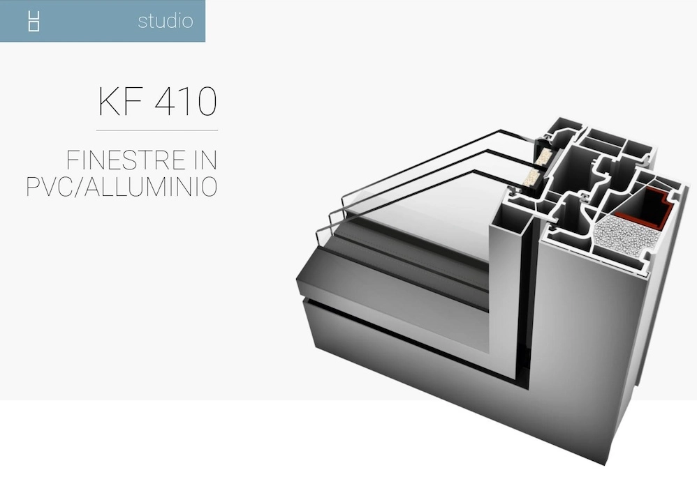 finestra pvc alluminio kf410 studio